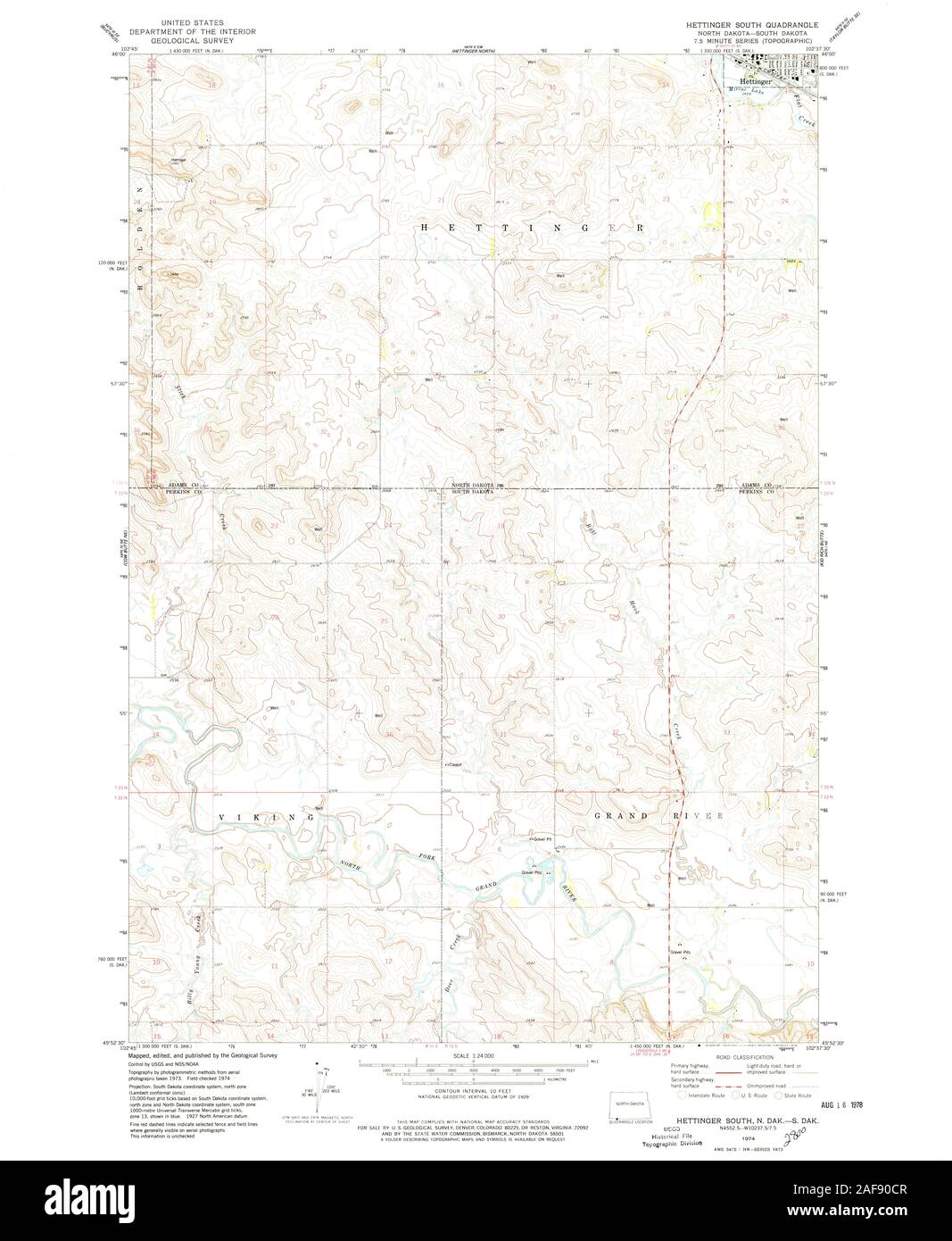 Map of hettinger hires stock photography and images Alamy