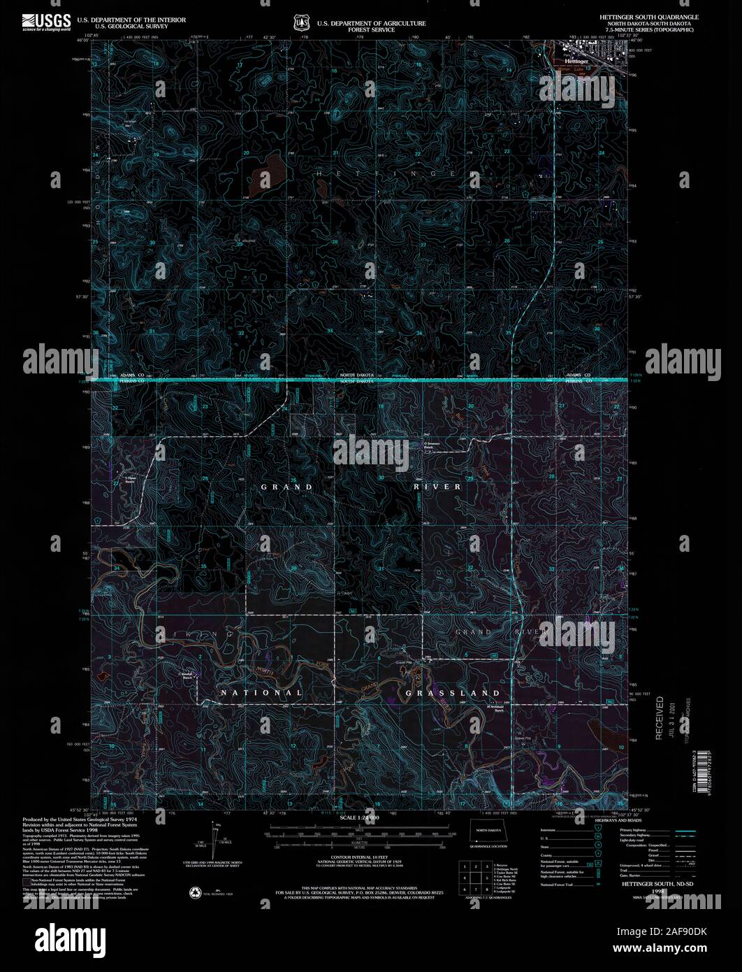 Map of hettinger hires stock photography and images Alamy