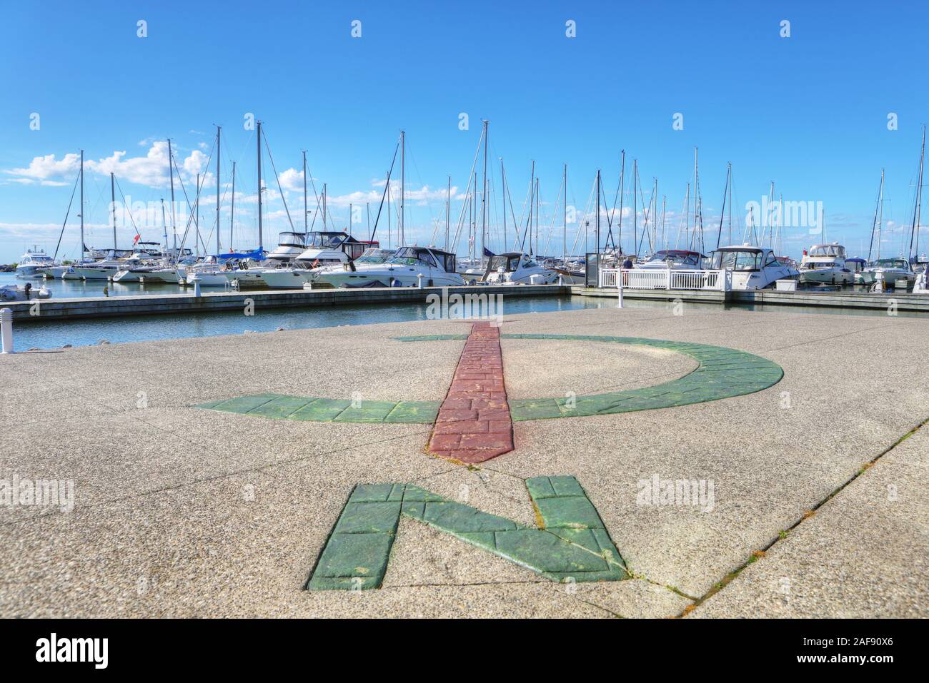 A View of the marina in Oakville in Ontario, Canada Stock Photo