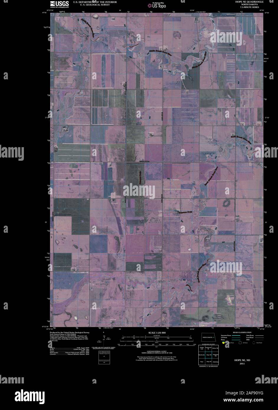 Map of hope north dakota hires stock photography and images Alamy