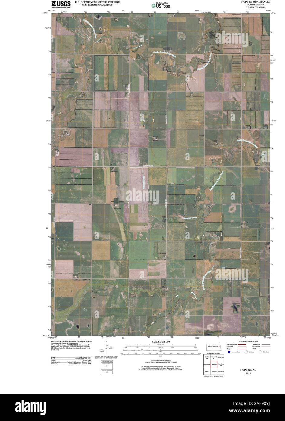 Map of hope north dakota hires stock photography and images Alamy