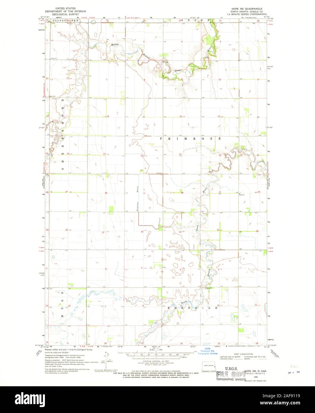 Map of hope north dakota hires stock photography and images Alamy