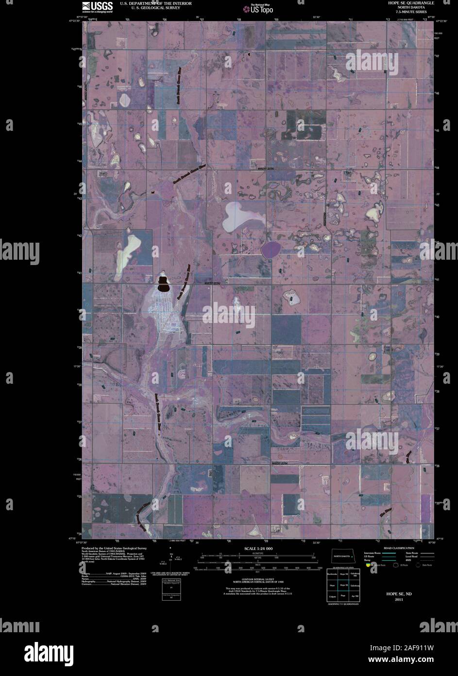 Hope north dakota map hires stock photography and images Alamy