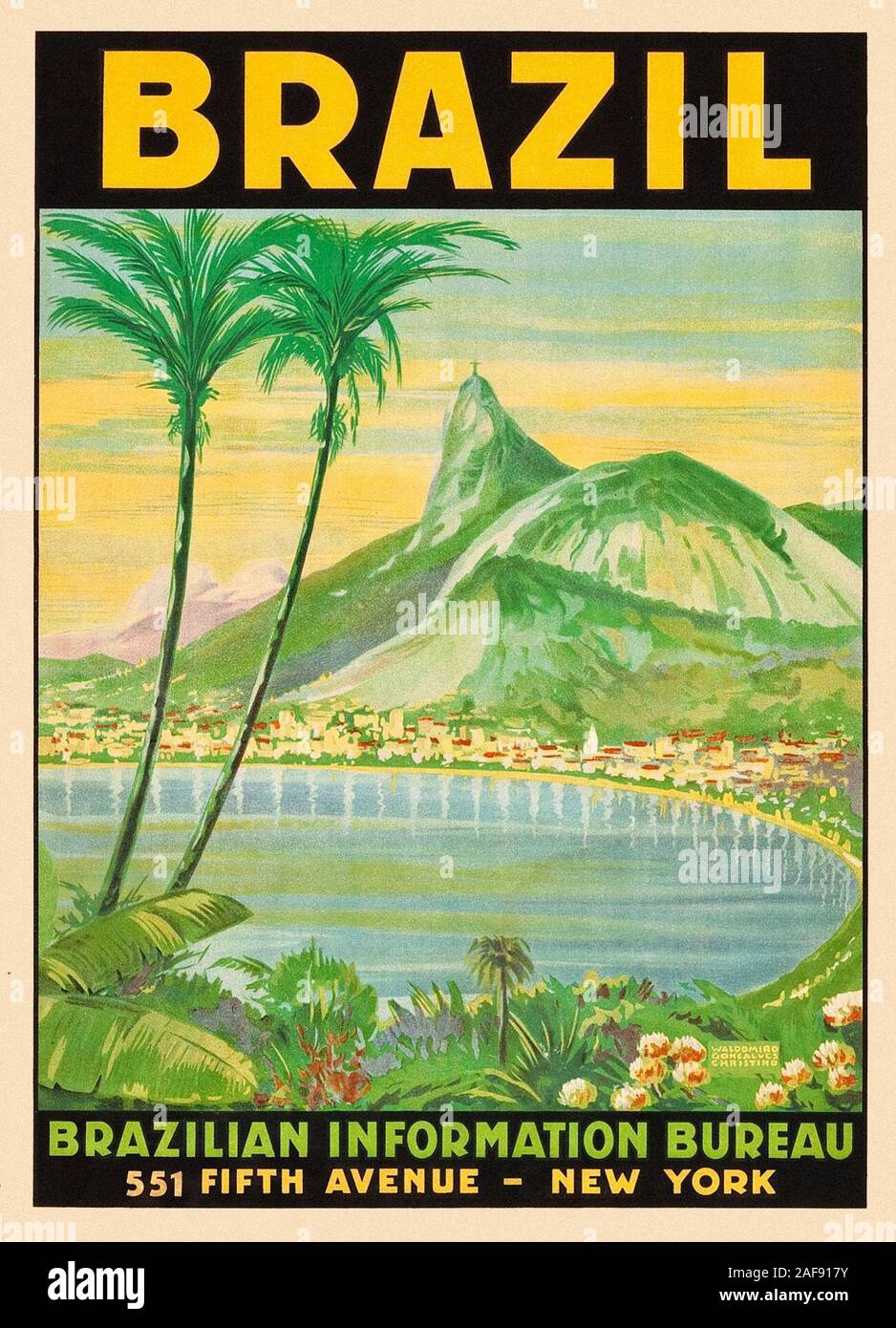 Vintage Travel Brazil 2 Stock Photo