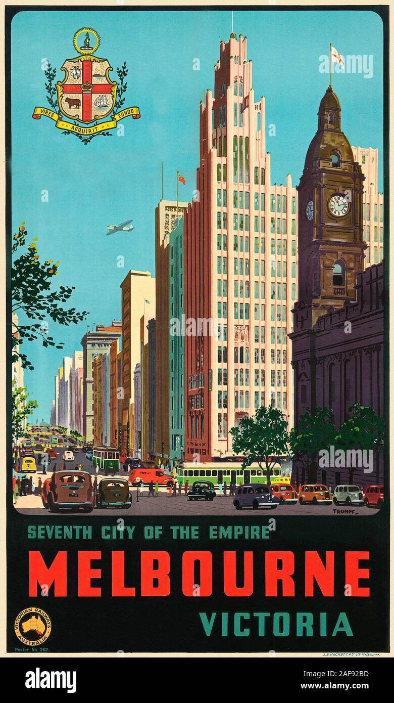 Vintage melbourne poster hires stock photography and images Alamy