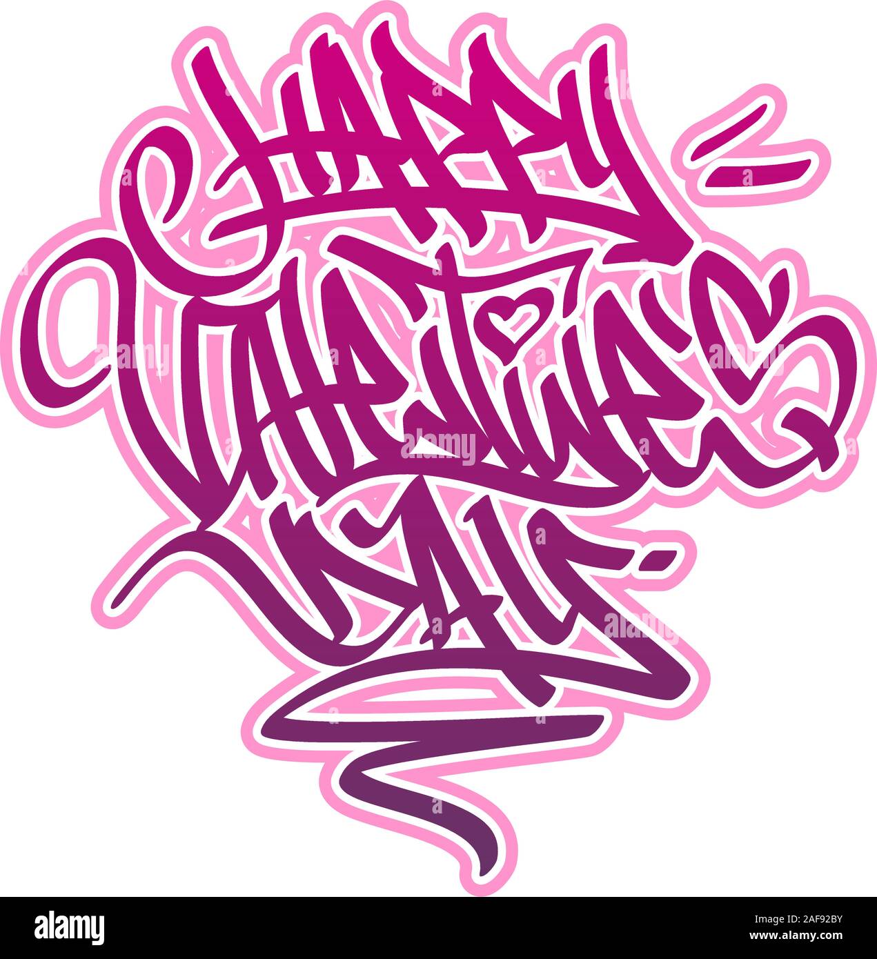 Happy Valentine´s Day card in graffiti style in pink and red colors Stock  Vector Image & Art - Alamy