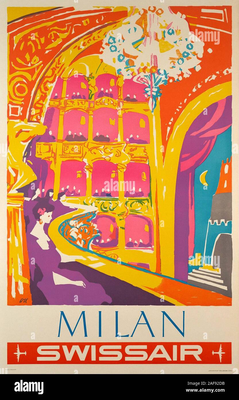Vintage Travel Milan 2 Stock Photo
