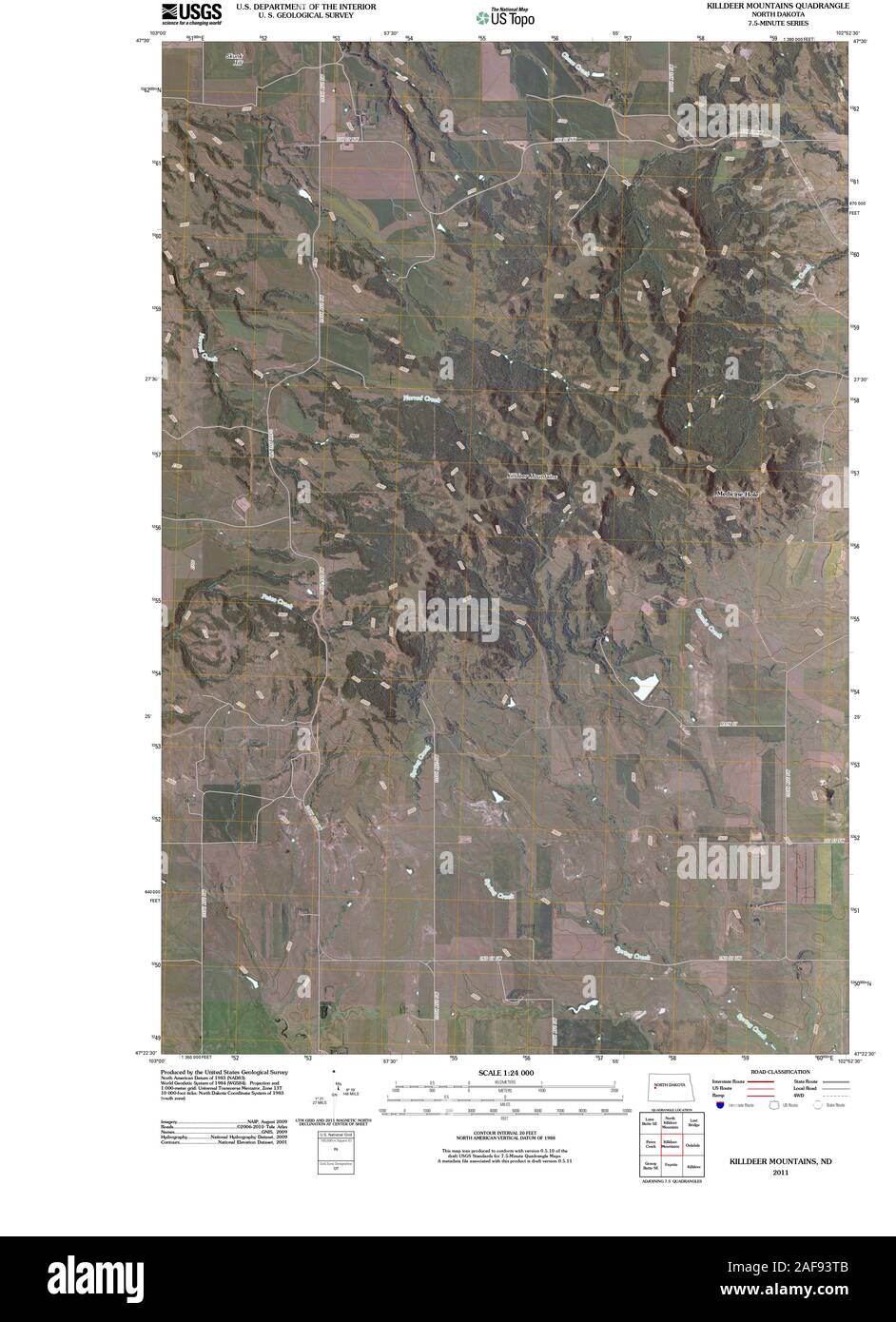 Map of killdeer north dakota hires stock photography and images Alamy