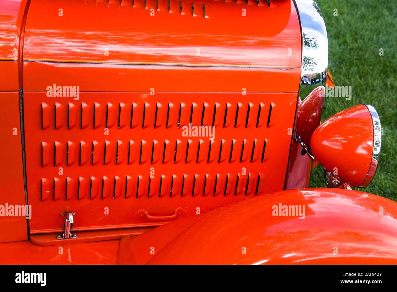 A customized 1929 Ford Delivery Van in the Moab April Action Car Show