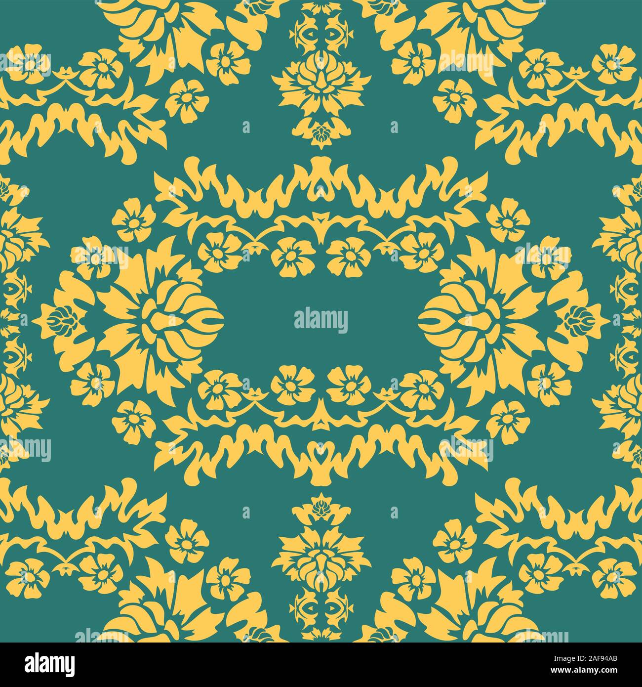 Damask wallpaper Vector illustration. Easily editable vector image Stock Vector