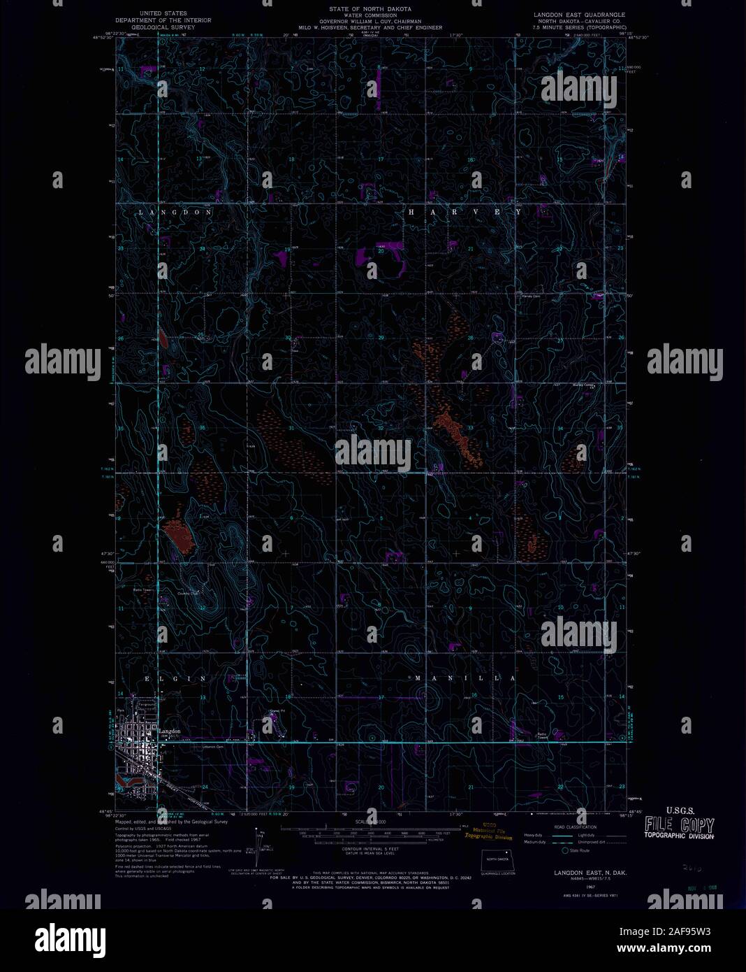 Map of langdon north dakota hires stock photography and images Alamy
