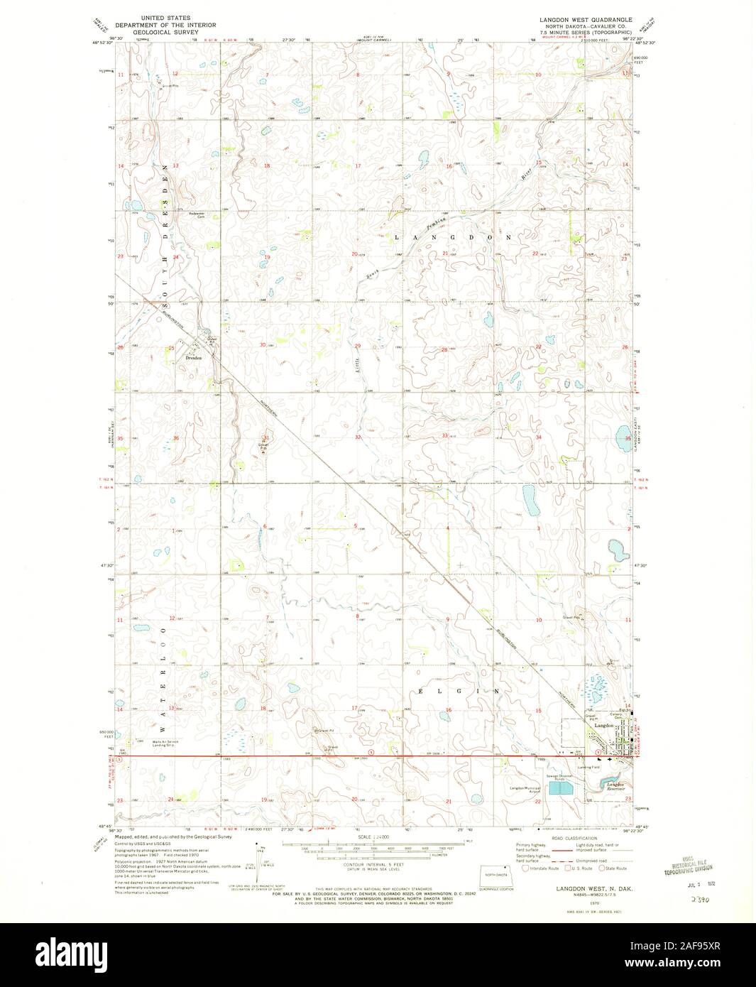 Langdon north dakota map hires stock photography and images Alamy