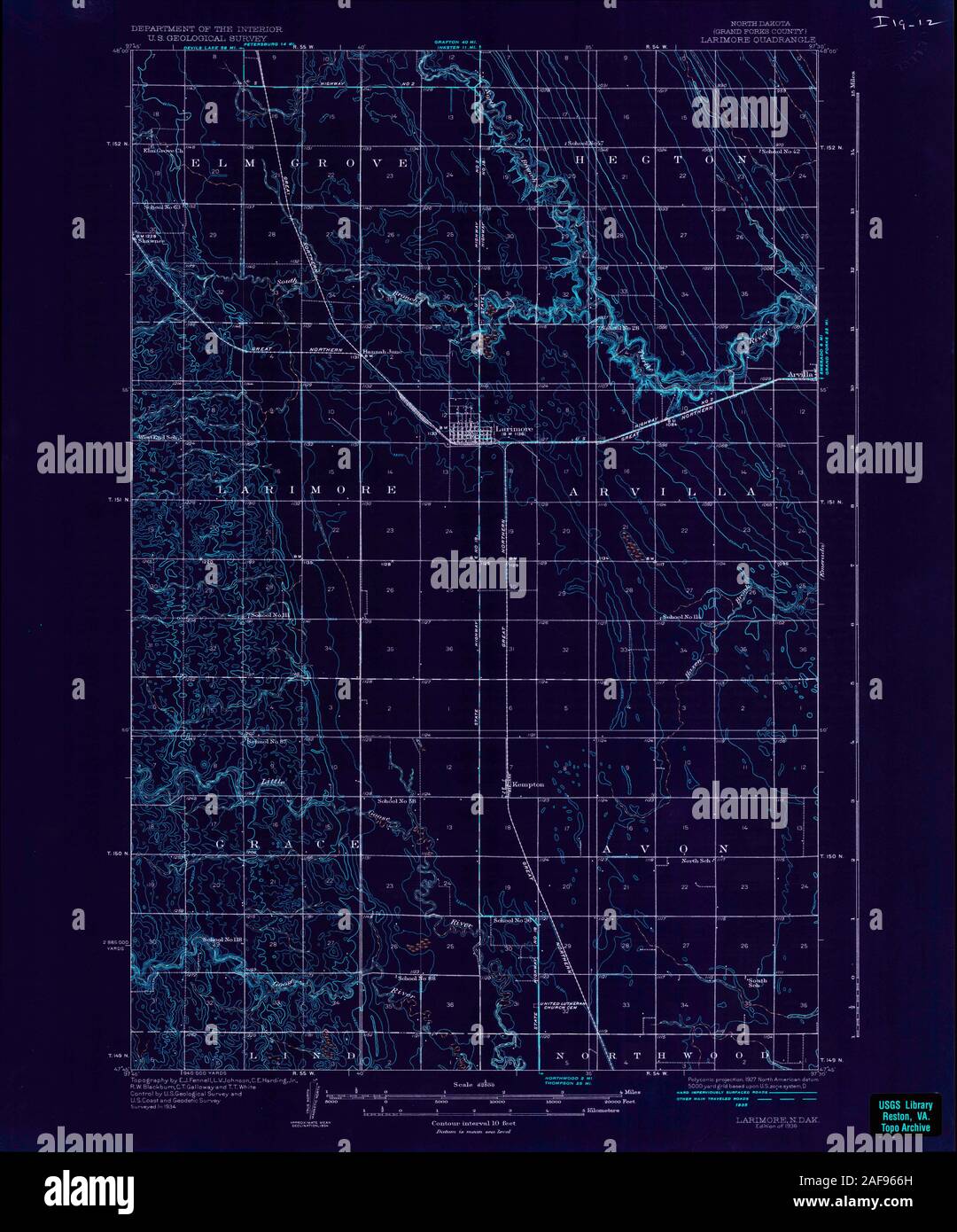 Map of larimore hires stock photography and images Alamy