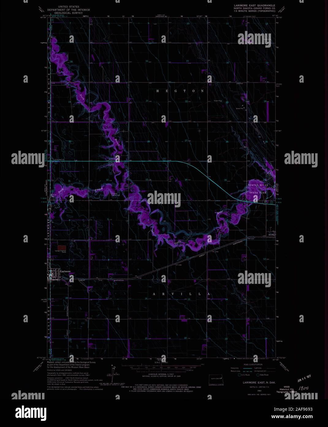 Map of larimore hires stock photography and images Alamy