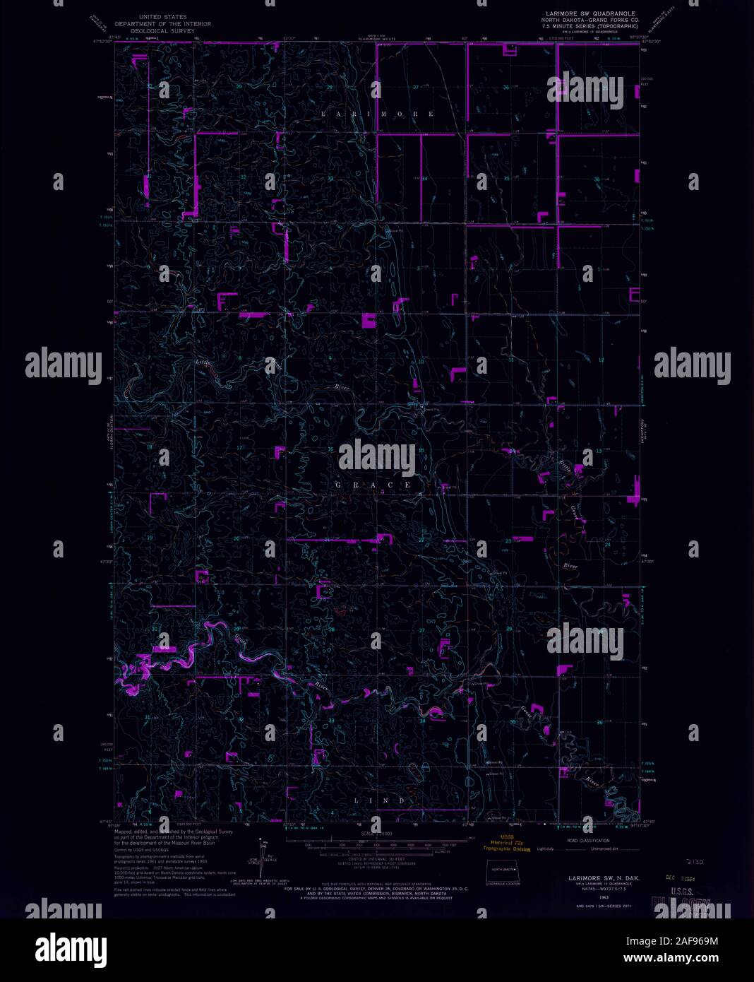 Map of larimore hires stock photography and images Alamy