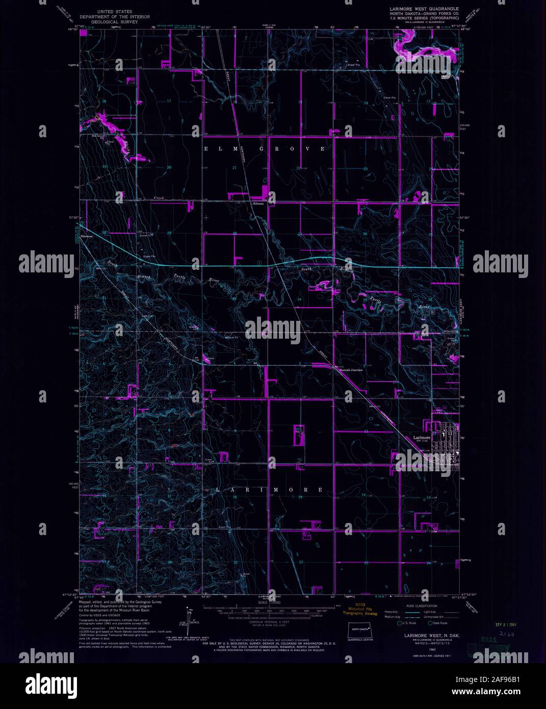 Map of larimore hires stock photography and images Alamy