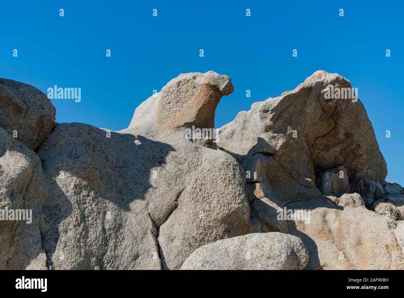Morning view of the Eagle Rock on Pacific Crest Trail at Warner Springs