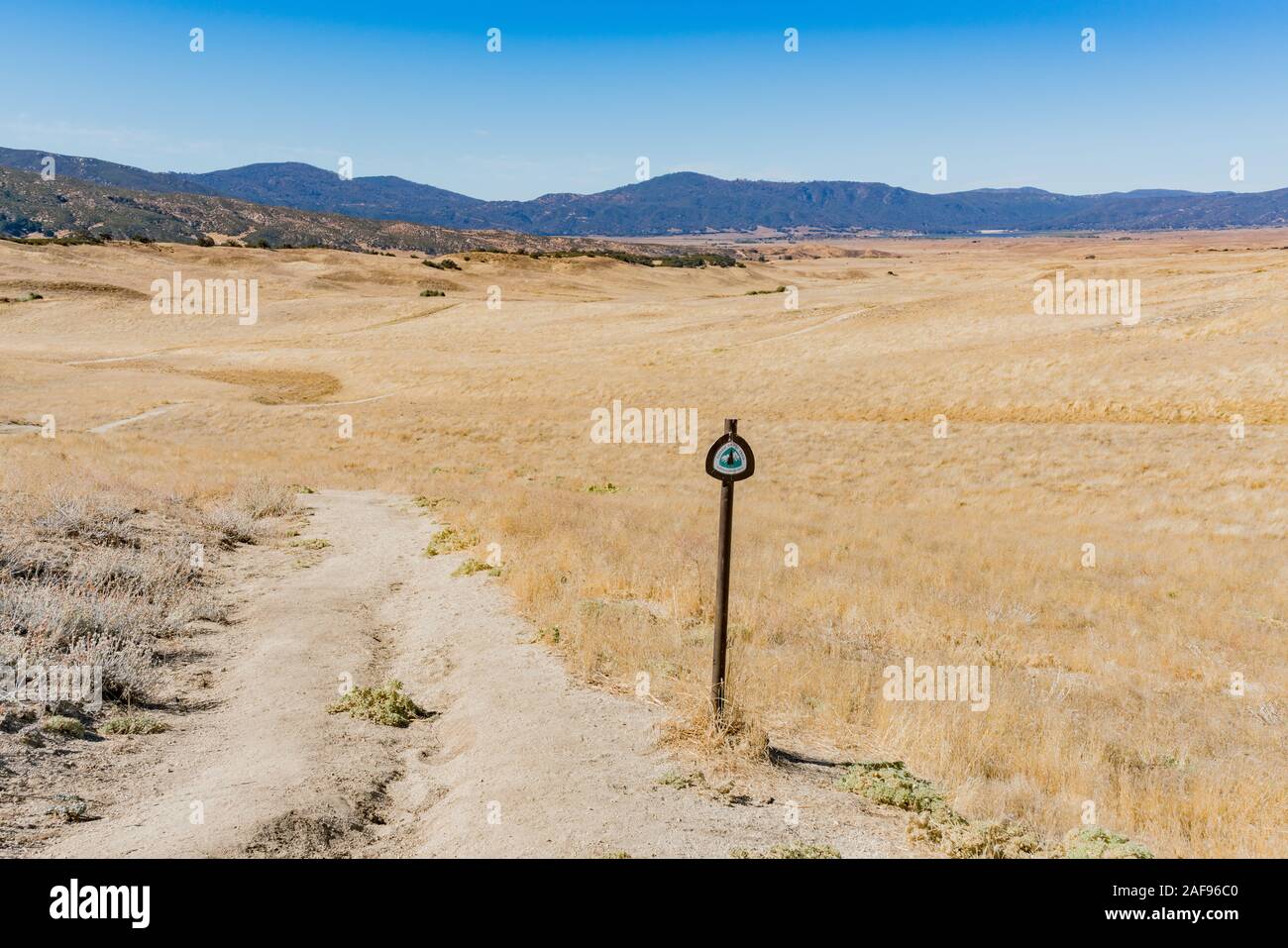 Hiking on the Pacific Crest Trail at Warner Springs, California Stock Photo