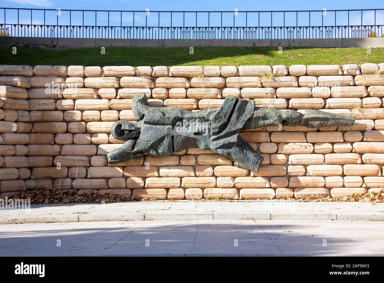 Monumento a los Caídos en el Cuartel de la Montaña, Parque Oeste Madrid, Spain Stock Photo