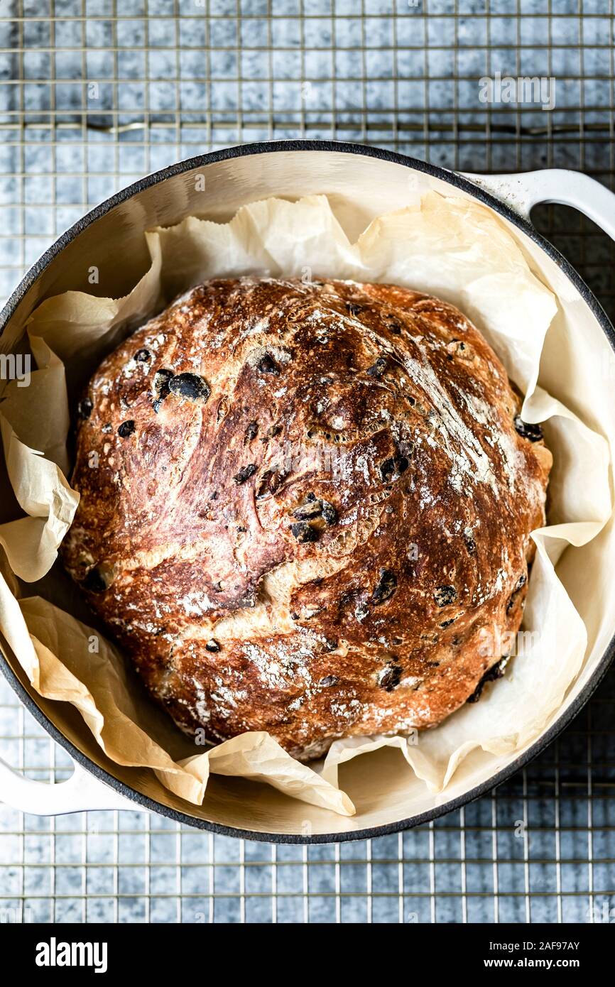 Kalamata Olive Bread Stock Photo Alamy