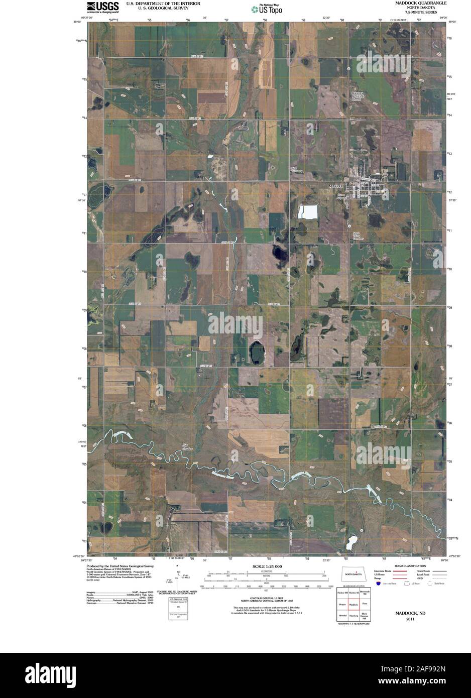 Maddock north dakota map hires stock photography and images Alamy