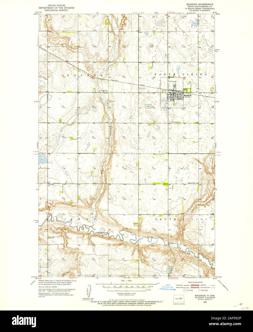 Maddock north dakota map hires stock photography and images Alamy