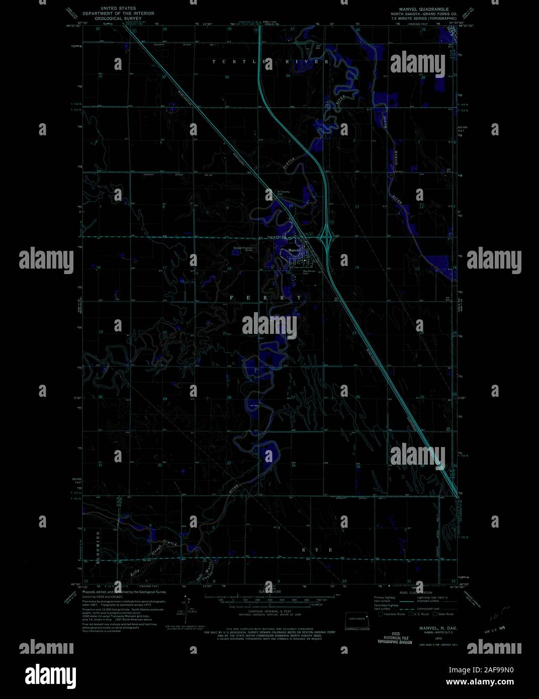 Map of manvel north dakota hires stock photography and images Alamy