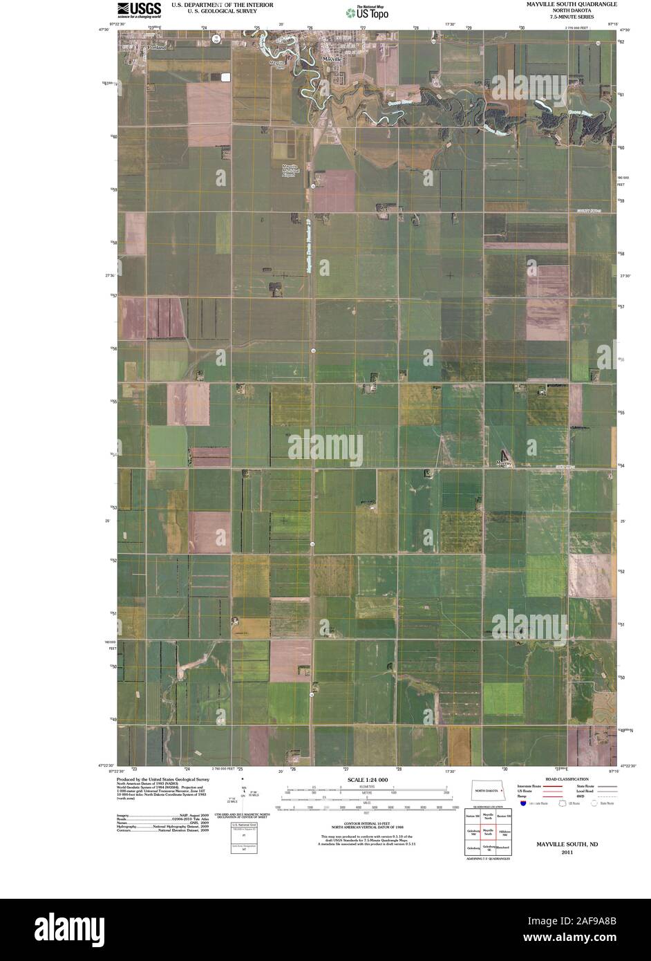 Map of mayville north dakota hires stock photography and images Alamy