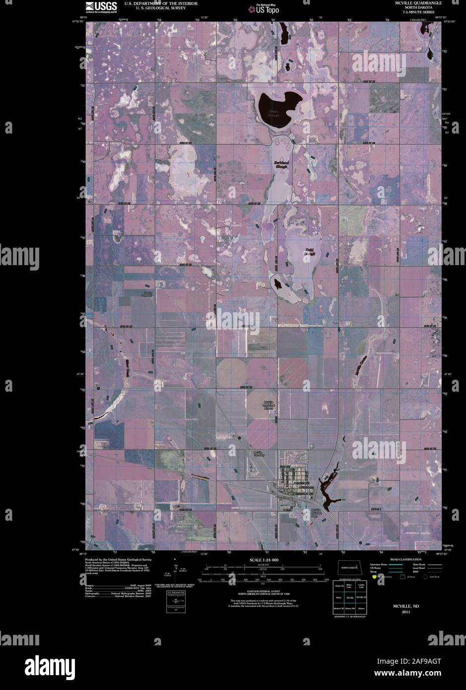 Map of mcville north dakota hires stock photography and images Alamy