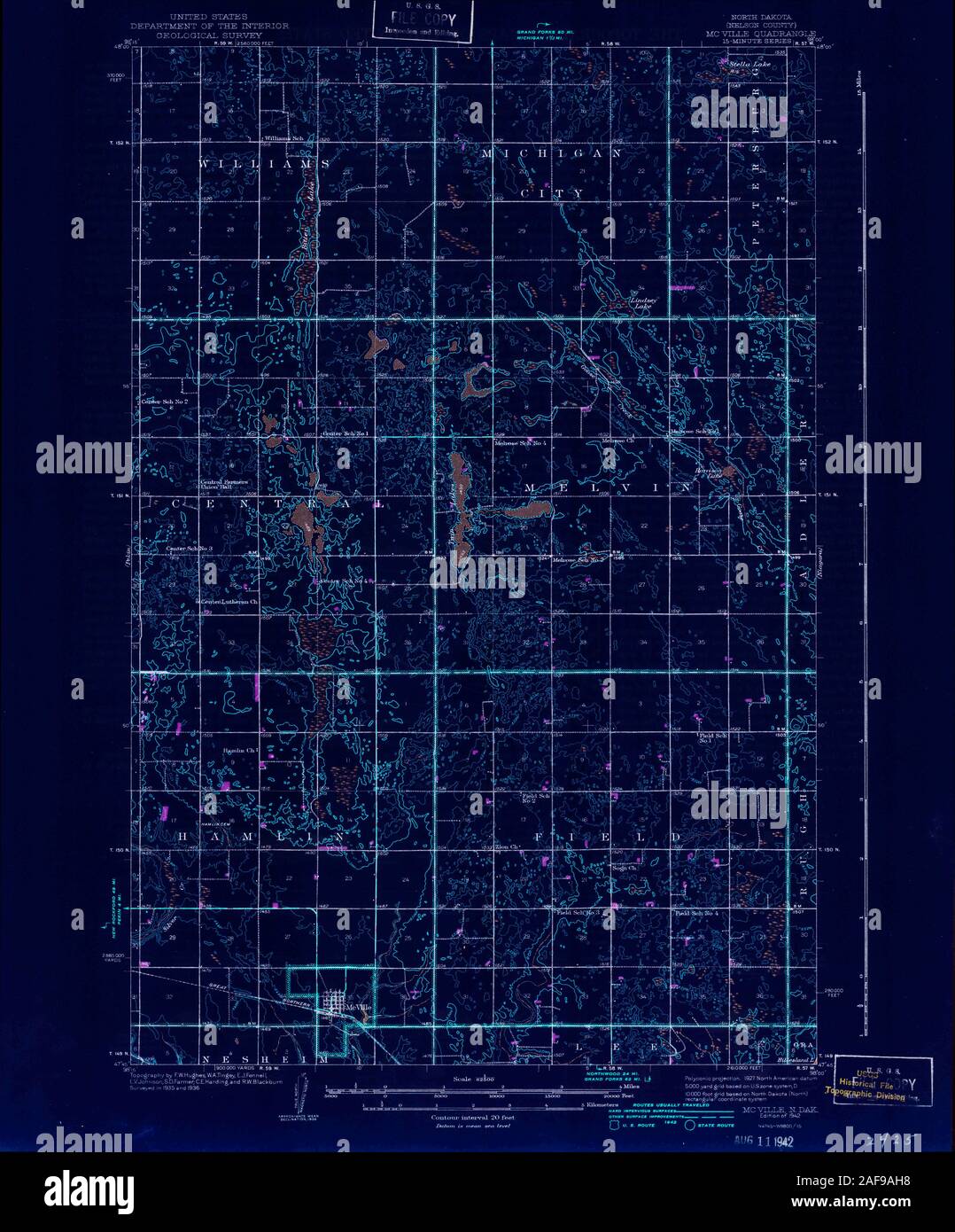 Mcville north dakota map hires stock photography and images Alamy