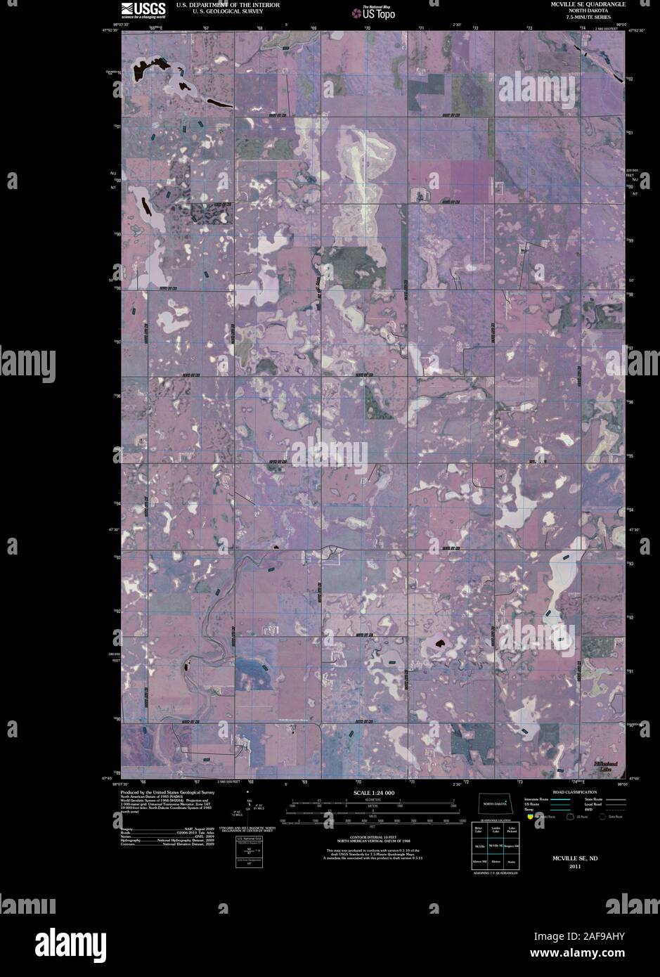 Map of mcville north dakota hires stock photography and images Alamy