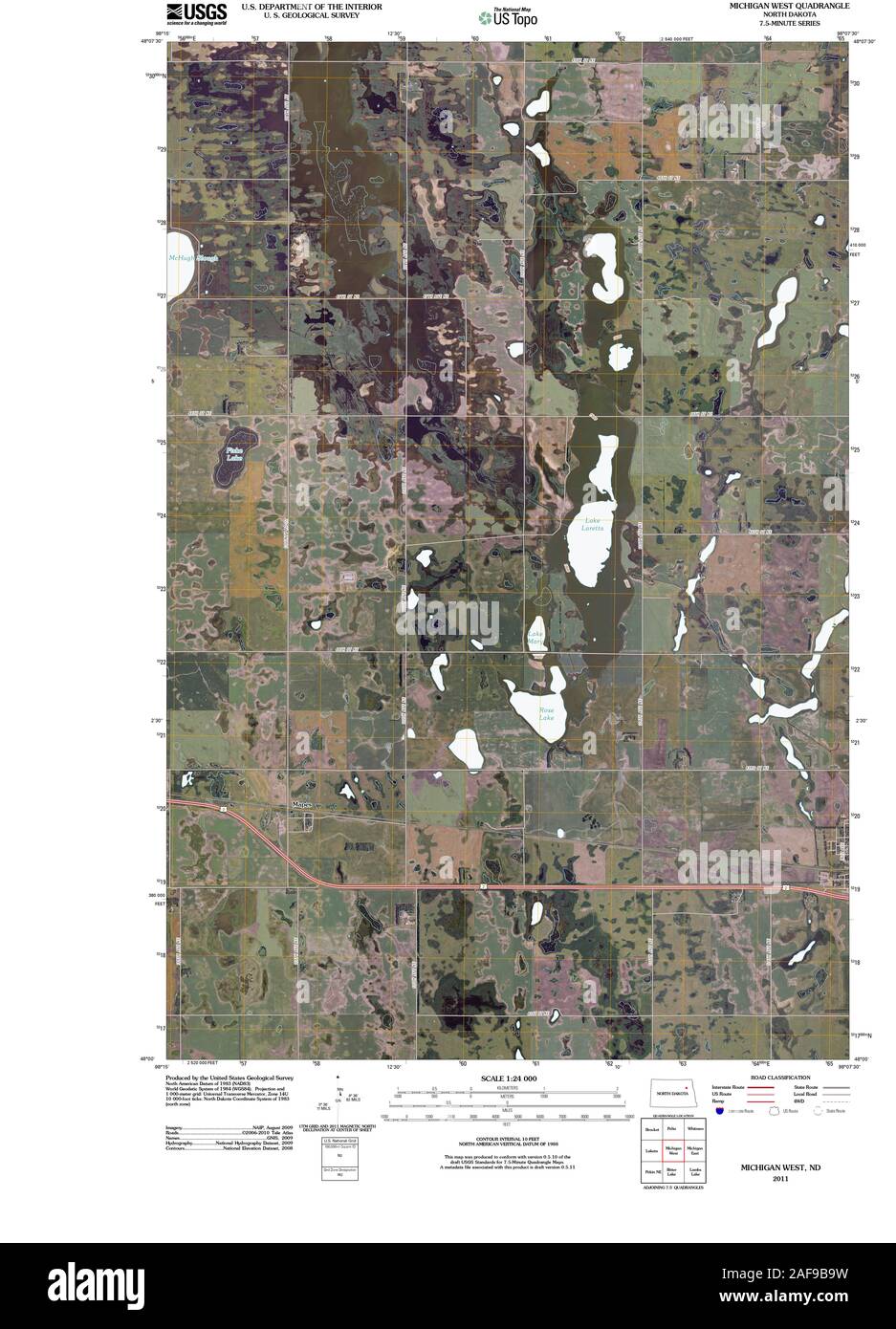 Map of michigan north dakota Cut Out Stock Images & Pictures Alamy