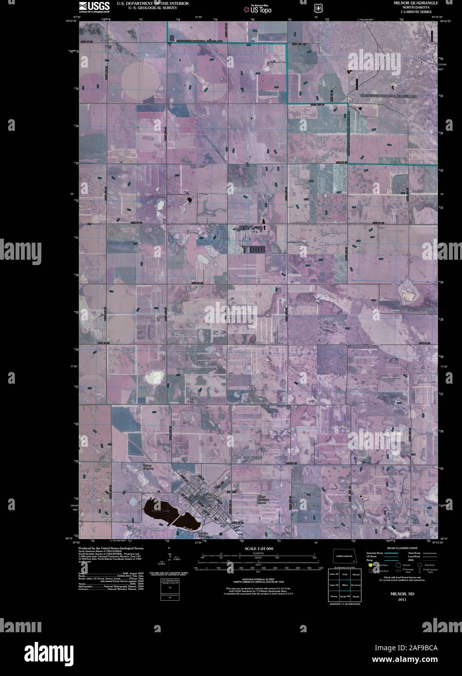 Map of milnor north dakota hires stock photography and images Alamy