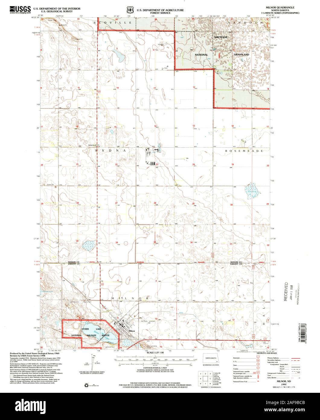 Milnor north dakota map hires stock photography and images Alamy