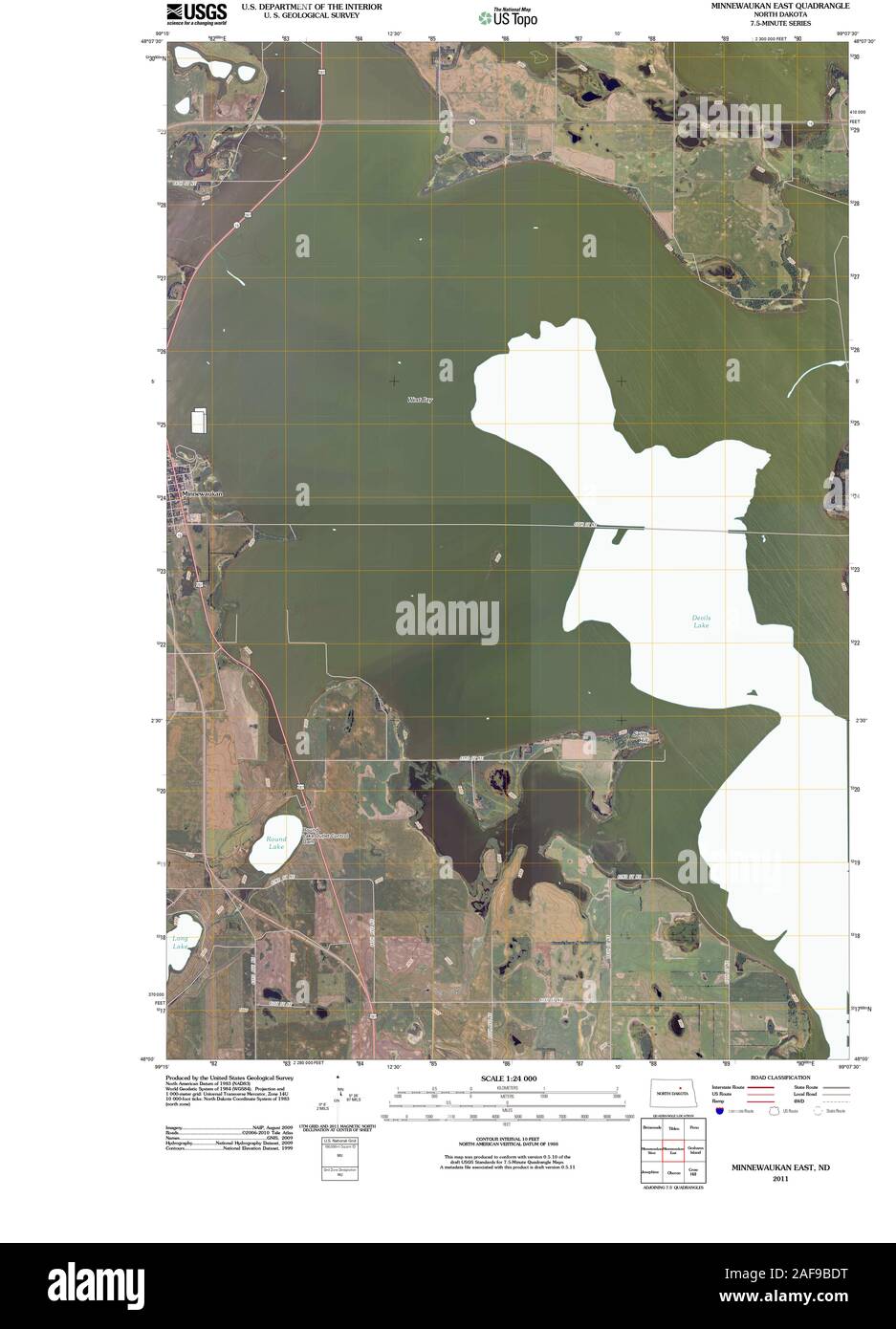 Map of minnewaukan hires stock photography and images Alamy