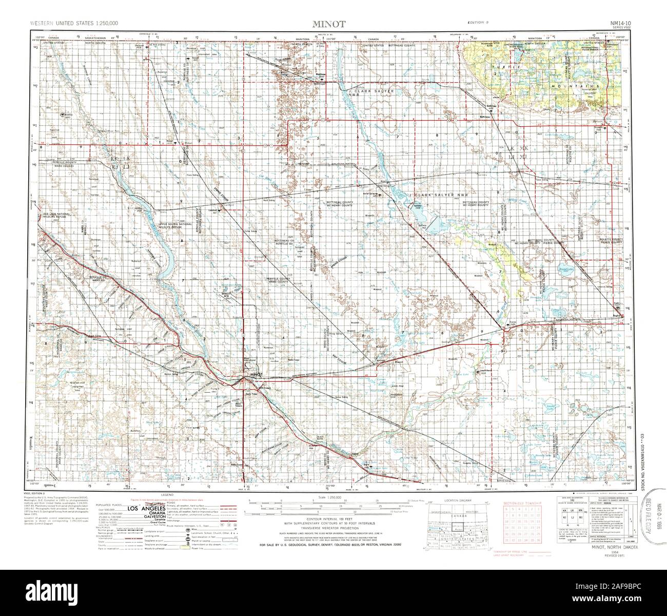 Map of minot hires stock photography and images Alamy