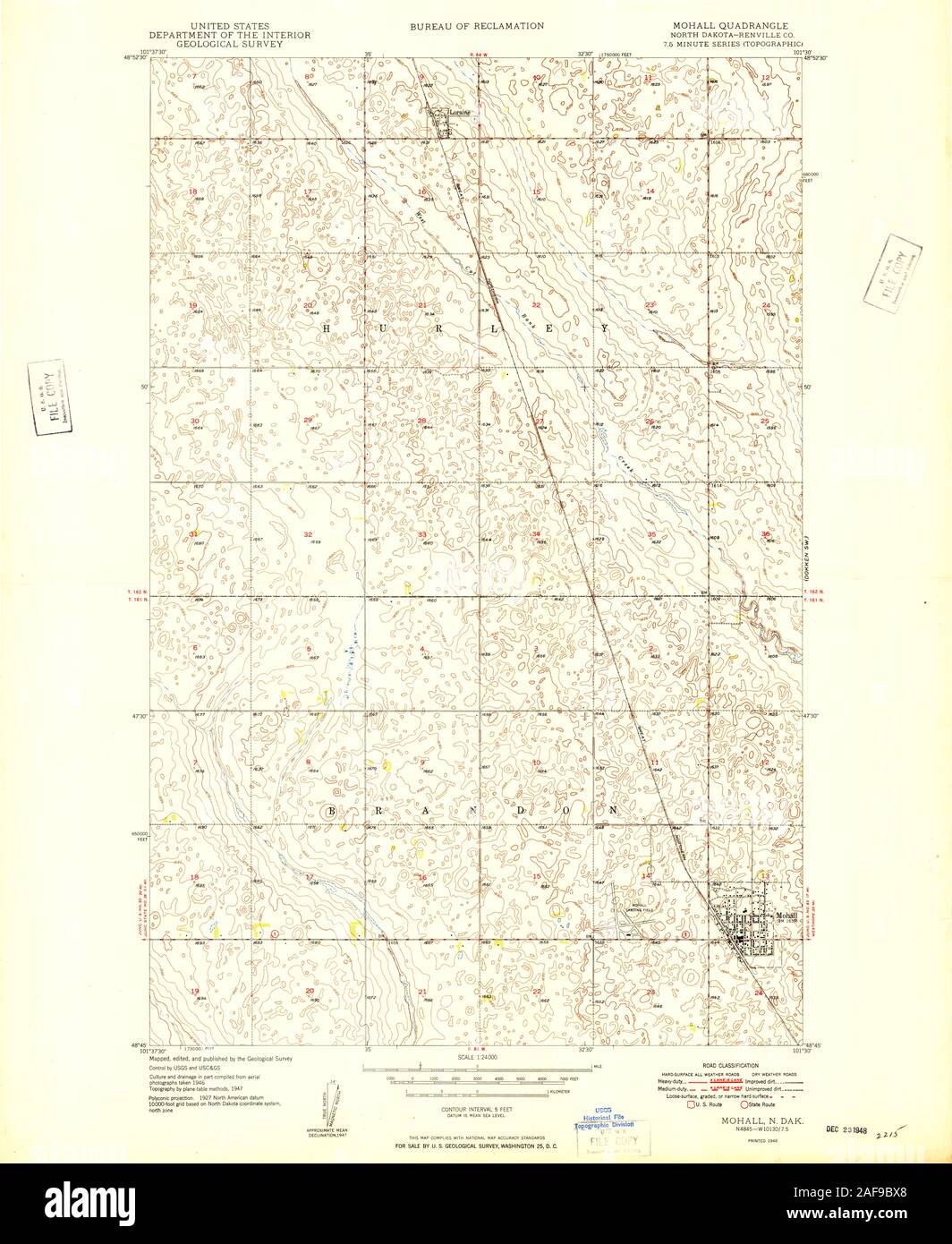 Map of mohall hires stock photography and images Alamy