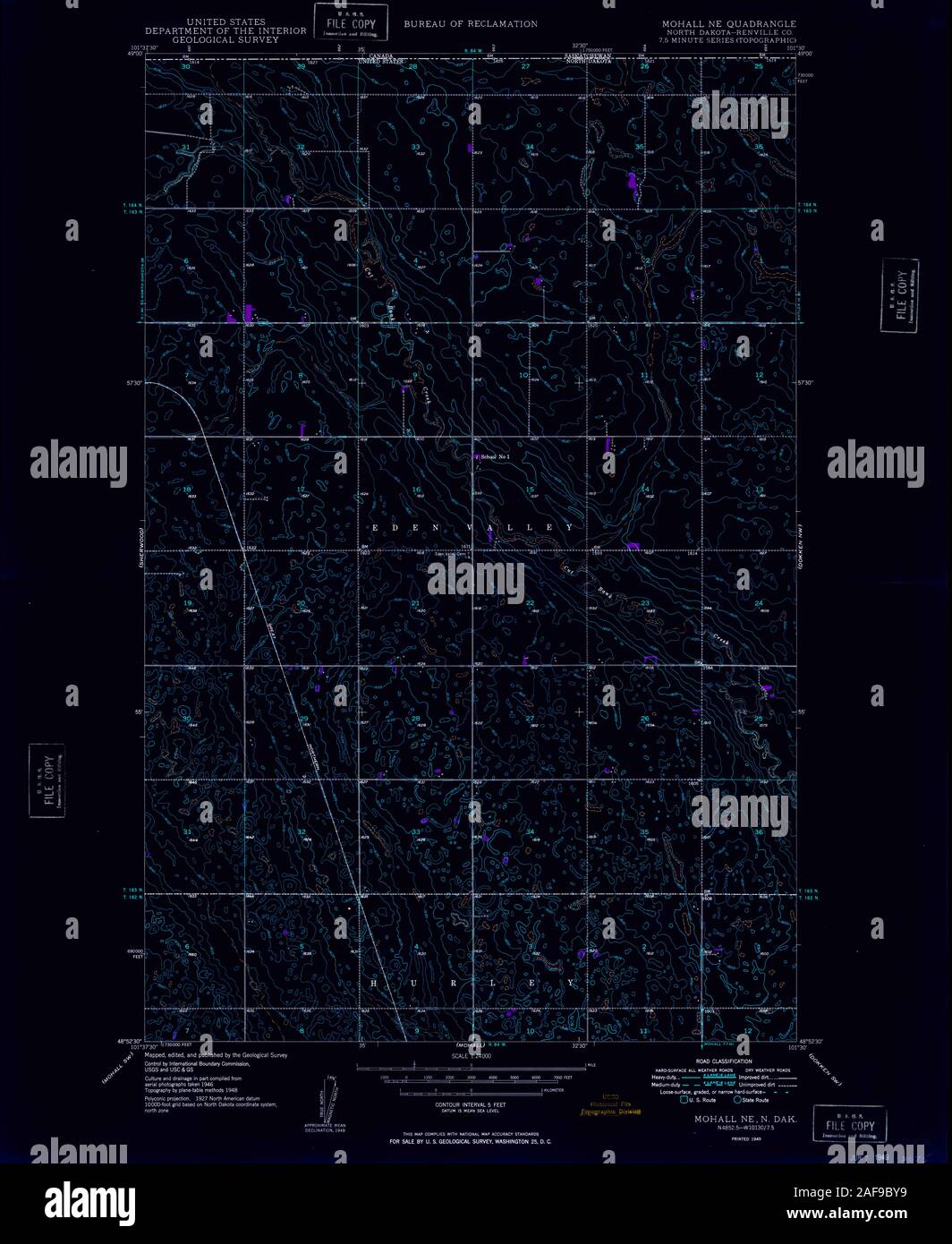 Map of mohall hires stock photography and images Alamy