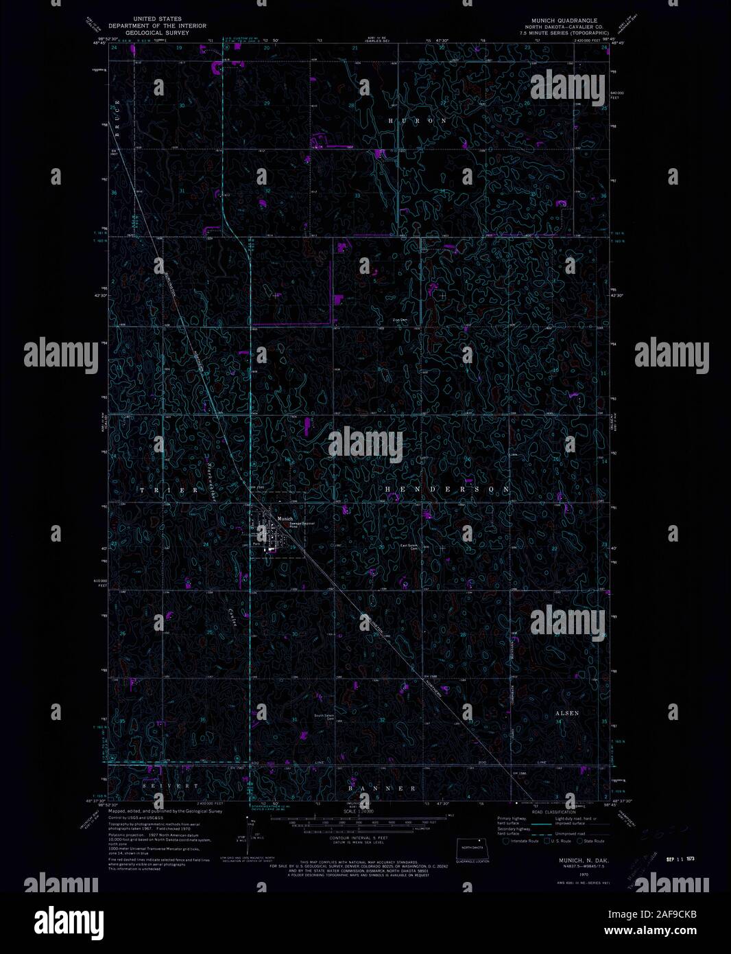 Map of munich north dakota hires stock photography and images Alamy