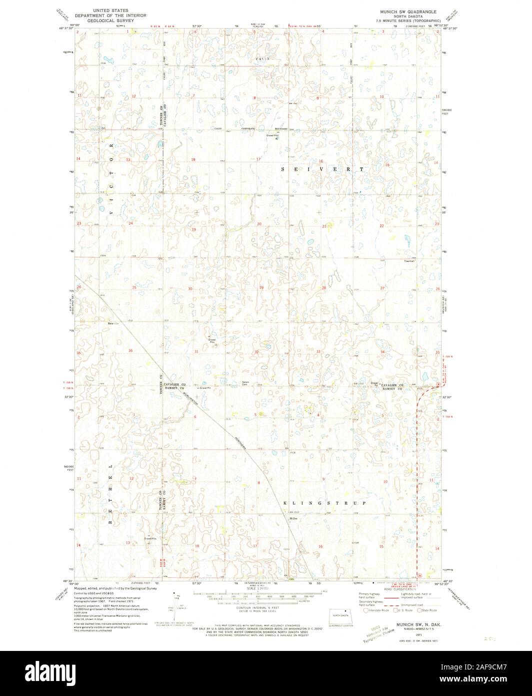 Map Of Munich North Dakota High Resolution Stock Photography and Images