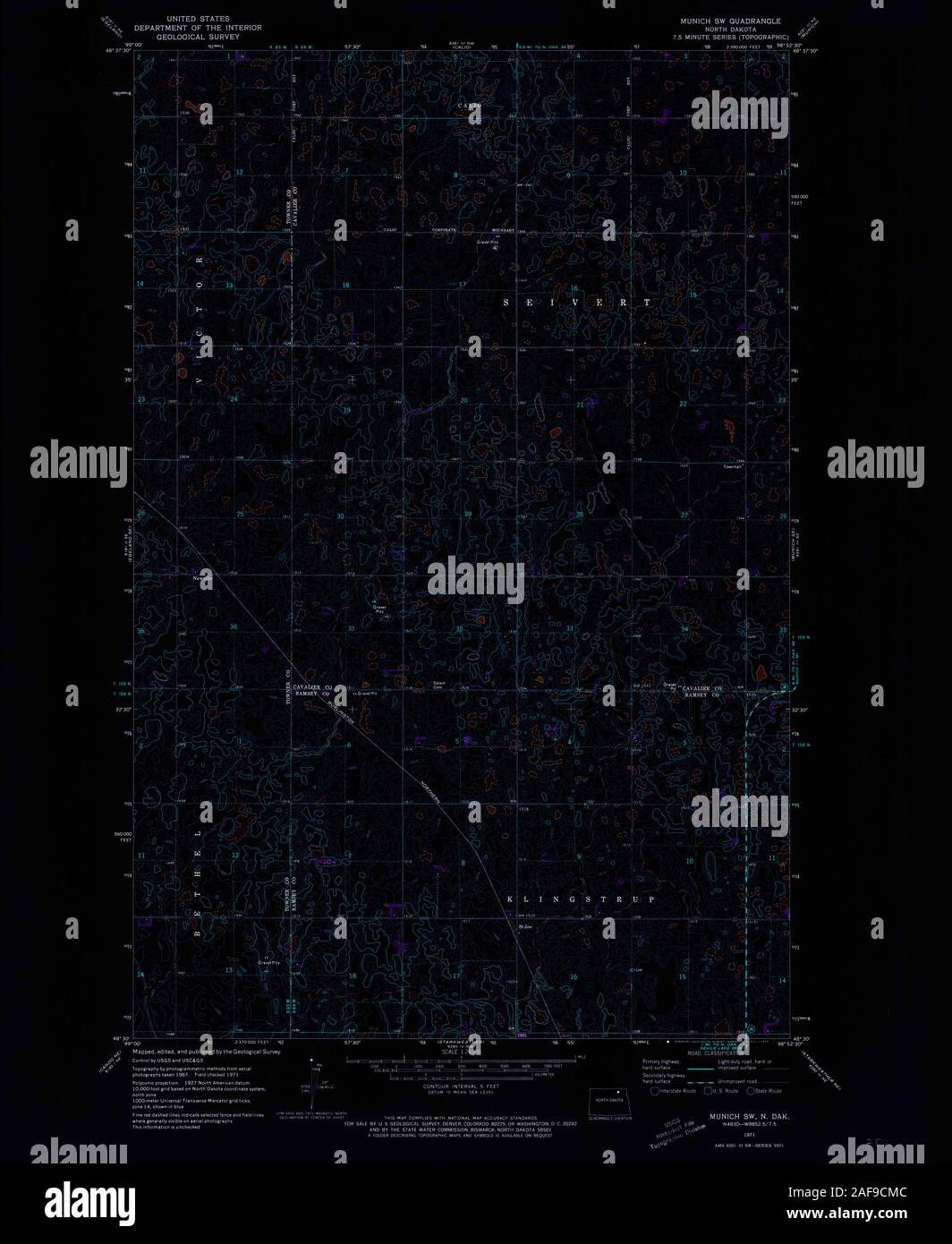 Map Of Munich North Dakota High Resolution Stock Photography and Images