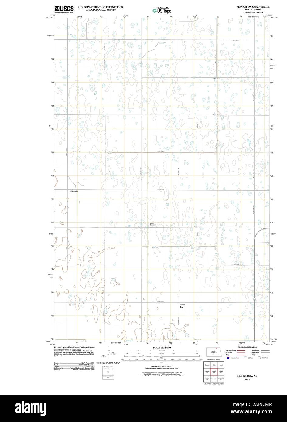 Map of munich north dakota Cut Out Stock Images & Pictures Alamy