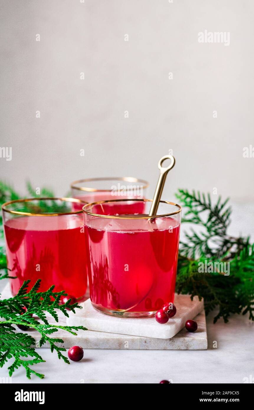 Cranberry Ginger Tea Stock Photo