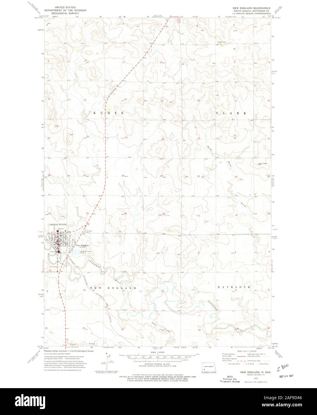 New england north dakota map Cut Out Stock Images & Pictures Alamy