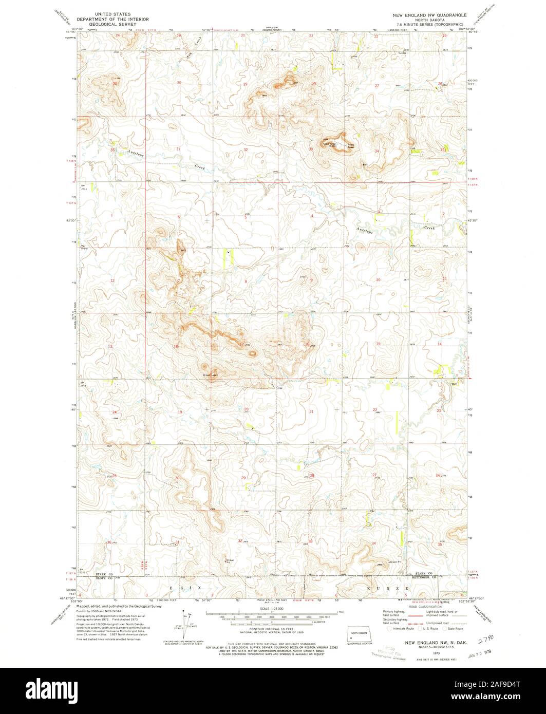 New england north dakota map hires stock photography and images Alamy