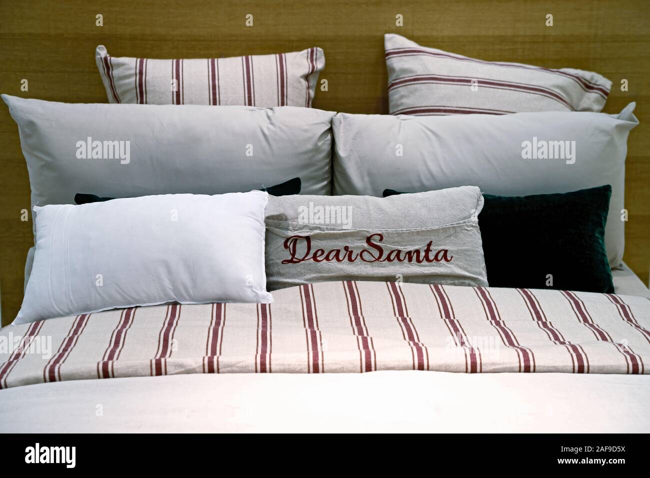 monogrammed bed rest pillow