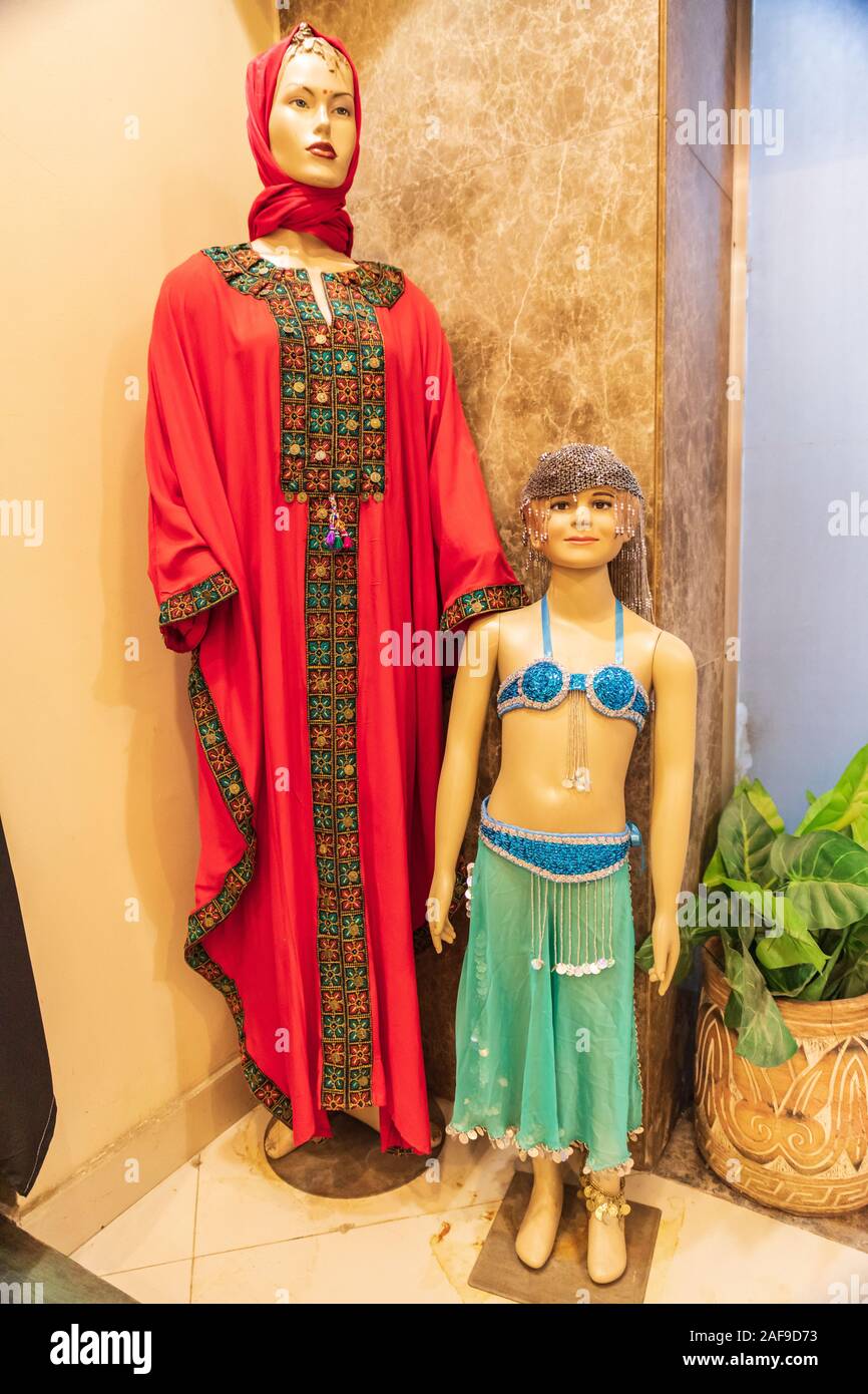 Africa, Egypt, Cairo. Mannequins at a clothing store in Cairo Stock