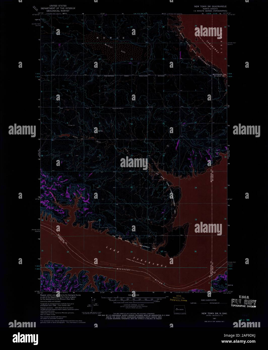 New town north dakota map hires stock photography and images Alamy