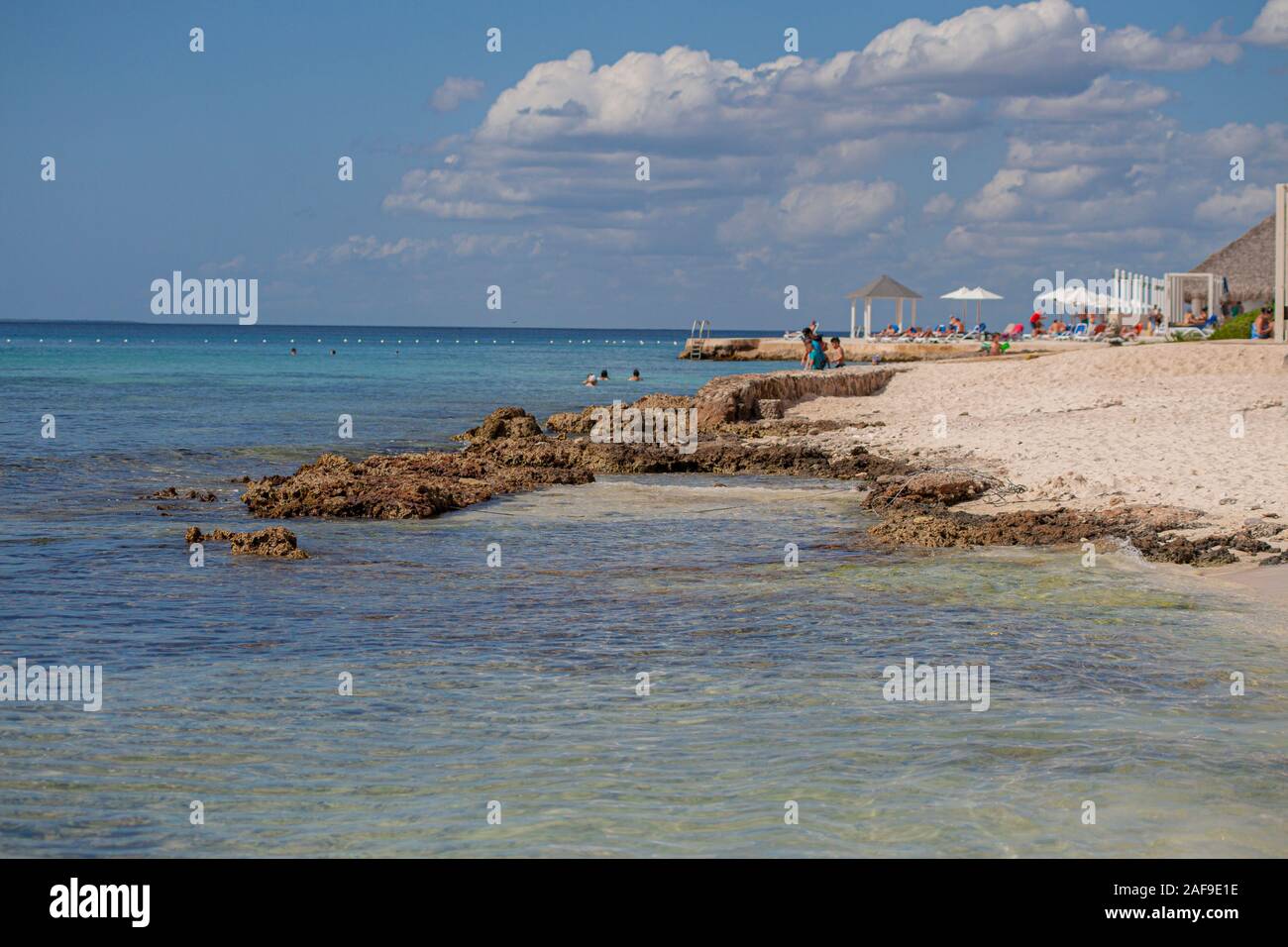 Dominicus beach on sunny day Stock Photo