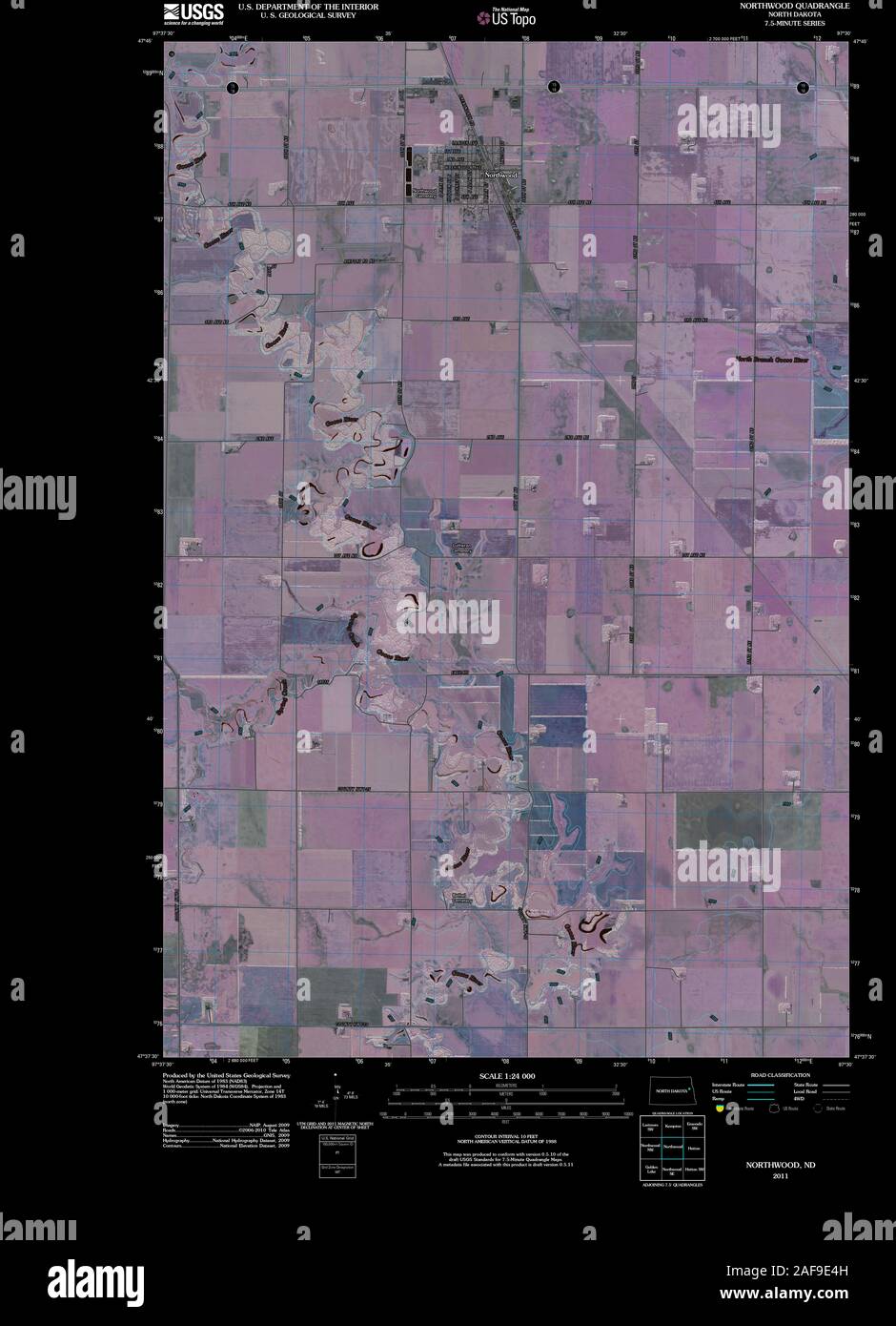 Map of northwood north dakota hires stock photography and images Alamy